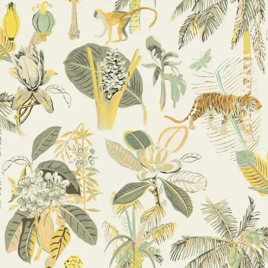 Tommy Bahama Heavenly Kingdom Peel & Stick Wallpaper Linen {1}