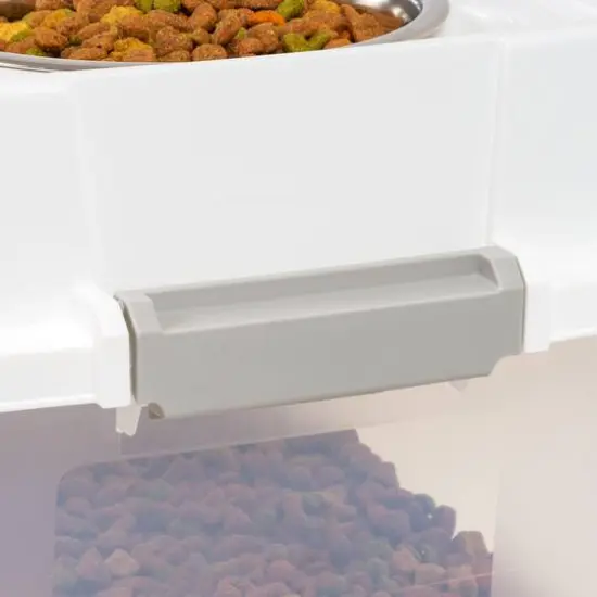 IRIS Clear, White, Gray 45qt. Airtight Elevated Feeder Storage Container {9}