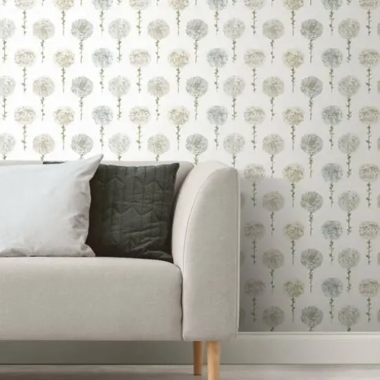 RoomMates Mum Floral Peel & Stick Wallpaper Gray {4}