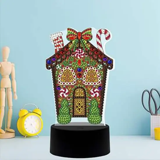 Sparkly Selections Gingerbread House Lamp Diamond Art Kit {1}