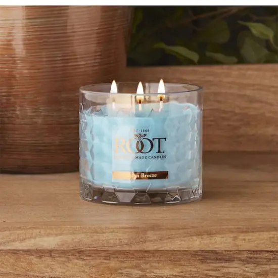 Root Candles Signature 3-Wick Honeycomb Beeswax Blend Jar Candle Cotton Breeze {3}