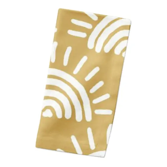 Sun Print Cotton Twill Napkin Yellow {3}