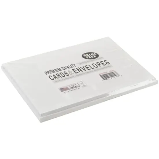 Leader Paper Products White A2 Greeting Cards With Envelopes, 25ct. {3}