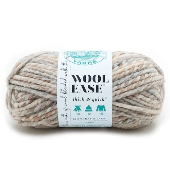 Lion Brand® Wool-Ease® Thick & Quick® Prints, Stripes & Metallics Yarn Fossil {1}
