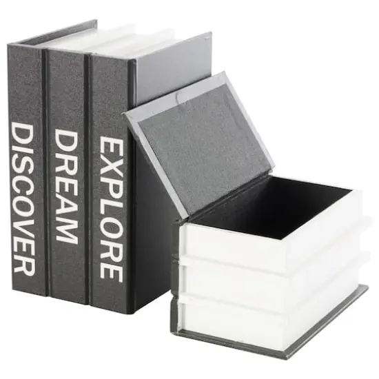Explore, Dream, Discover Canvas Book Box Set Black {5}