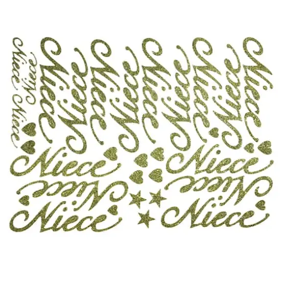 JAM Paper Niece Gold Script Floral Adhesive {1}