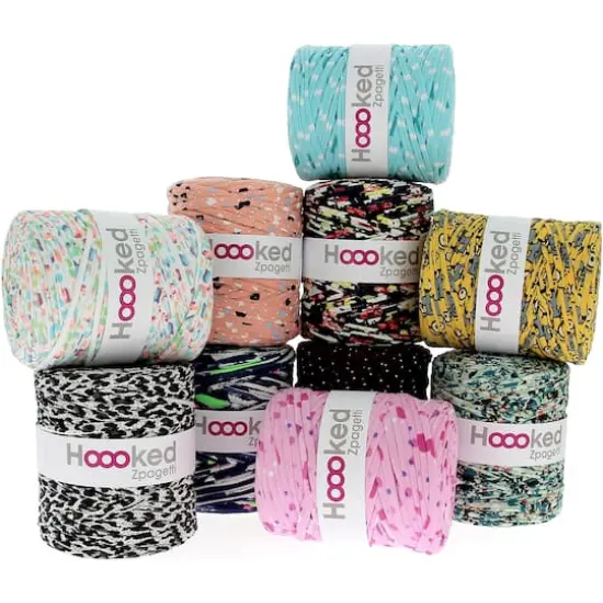 10 Pack: Hoooked Zpagetti Printmix Yarn Set {1}