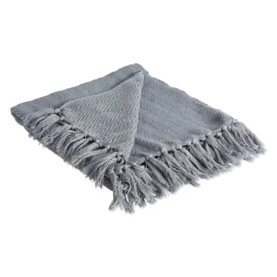 DII&reg; Cool Gray Solid Textured Throw {1}