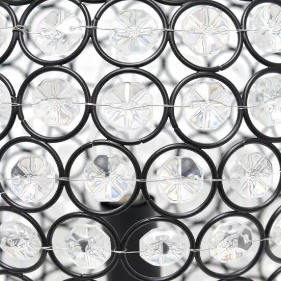 Lalia Home 10" Medium Metal Crystal Round Orb Table Lamp Restoration Bronze {8}