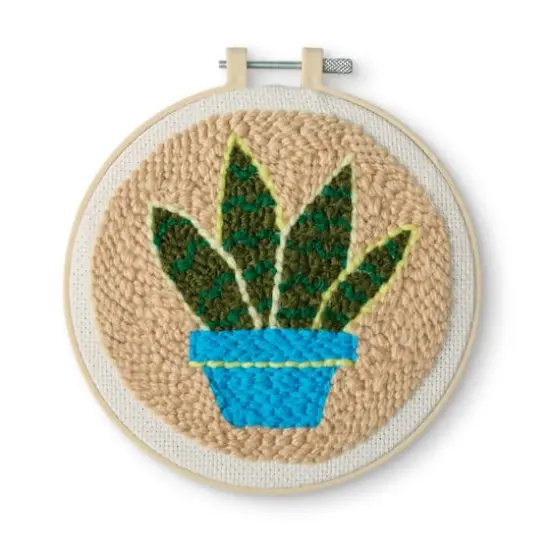 6" Snake Plant Punch Needle Kit by Loops & Threads&reg; {1}