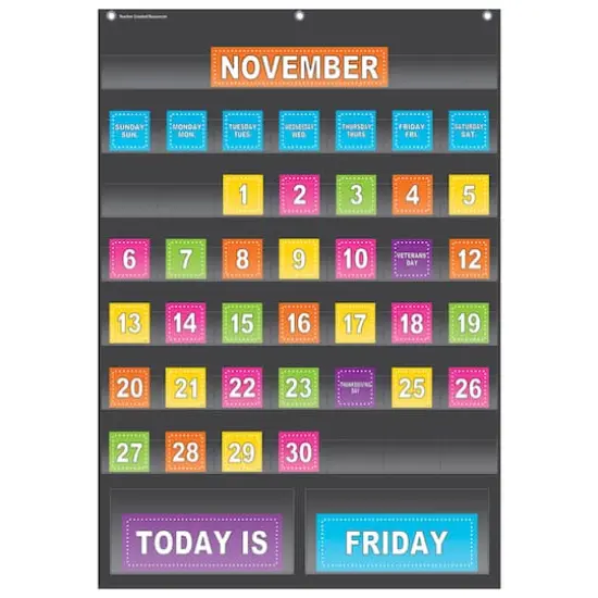 Teacher Created Resources Black Calendar Pocket Chart {3}