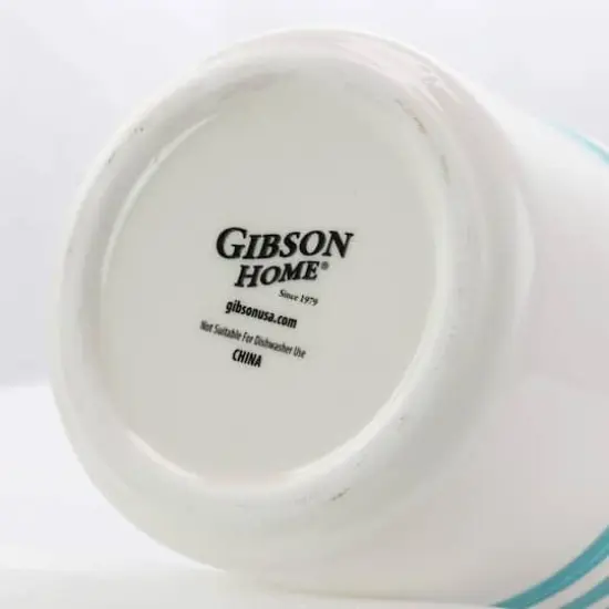 Gibson General Store Hollydale 3 Piece Canister Set in White & Teal Band {5}