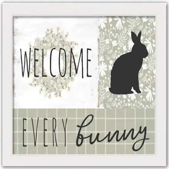 Every Bunny Collage 4 16" x 20" White Framed Print Under Plexiglass {1}