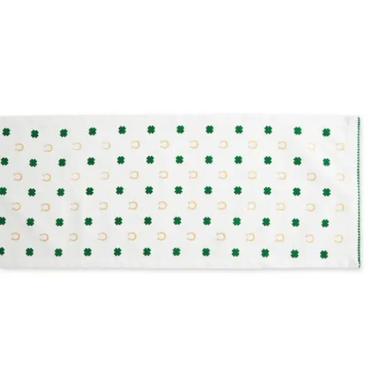 DII&reg; 72" Clover Horseshoe Printed Table Runner {3}