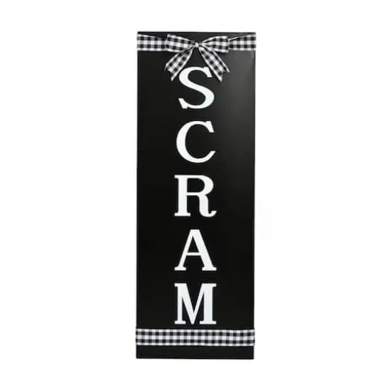 30" Halloween &ldquo;Scram" Metal Porch Sign {1}