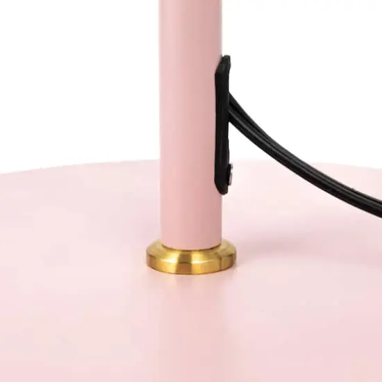 Hello Honey&reg; 65" Pink Round Metal Floor Lamp {6}