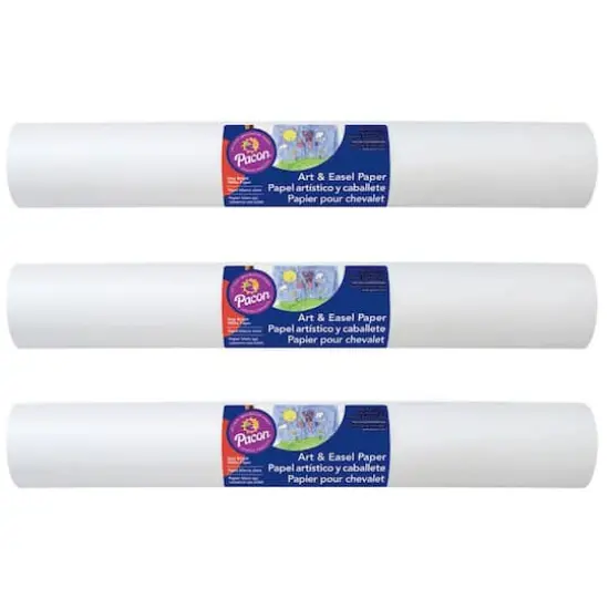 Pacon&reg; 18" x 50ft. White Art & Easel Roll, 3ct. {1}