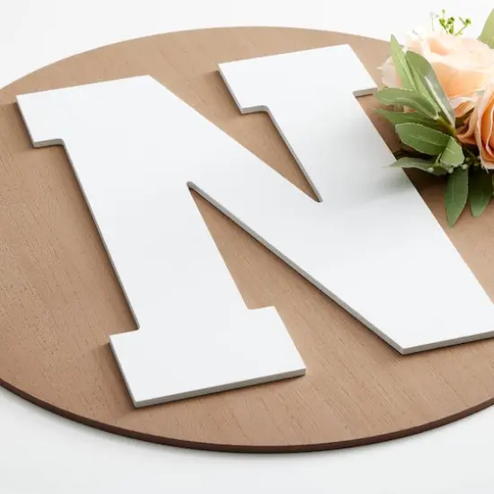 13" White MDF Uppercase Letter by Make Market&reg; N {3}