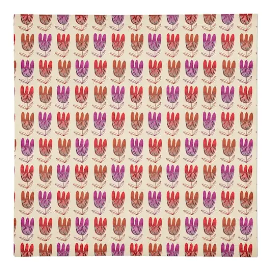 Modern Floral Pattern 10" x 10" Cotton Twill Napkin {1}