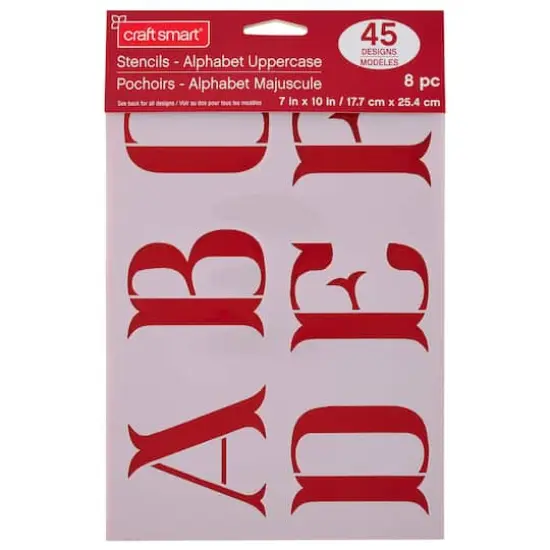 3" Uppercase Alphabet Stencils by Craft Smart&reg; {3}