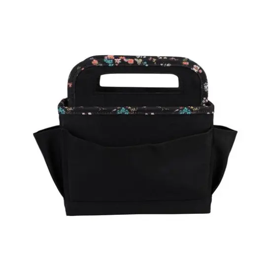 Everything Mary Black & Floral Collapsible Craft Caddy {3}
