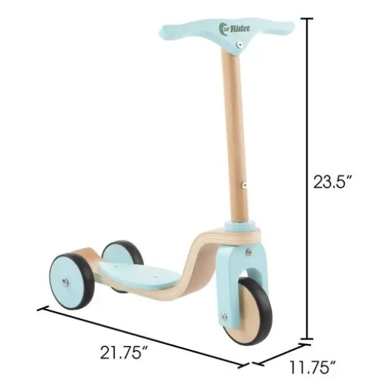 Toy Time Blue Wooden Kick Scooter {7}