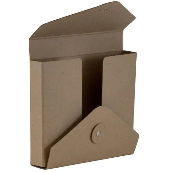 JAM Paper Brown Kraft Button & String Tie Closure Portfolio, 5.25" x 6.75" {6}