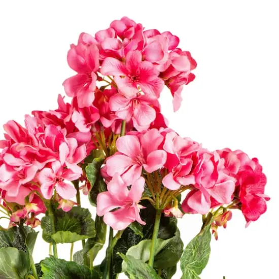 Artificial Coral Geranium Bush {4}