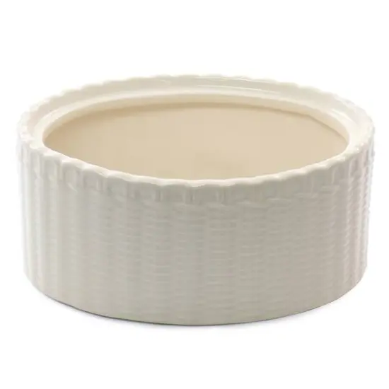 Martha Stewart 6" Cream Ceramic Rooster Baker {5}