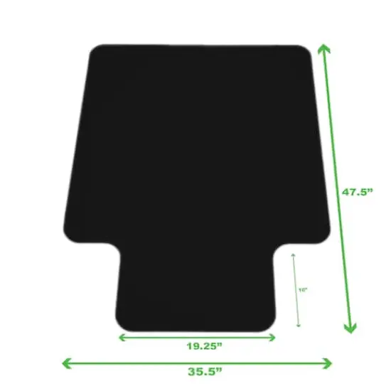 Mind Reader Black Office Chair Mat for Hardwood Floors {4}
