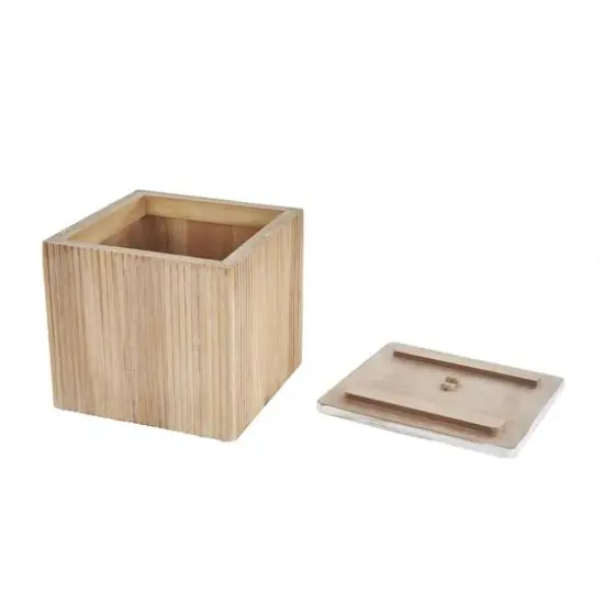 Light Brown Box Set with Whitewashed Wood Lids {11}