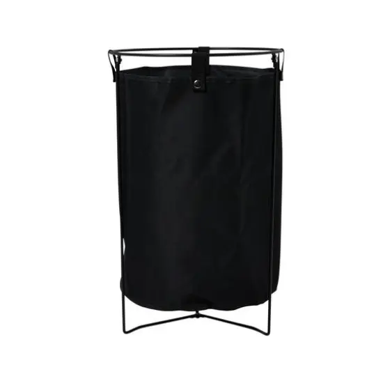 Household Essentials 23" Standing Laundry Hamper with Removable Bag Black {6}