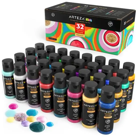 Arteza&reg; 32 Color Tempera Paint Set {1}