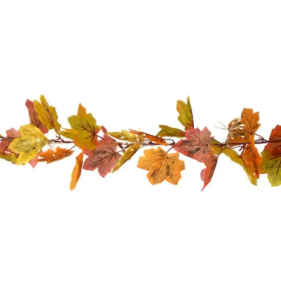 100ct. Warm White LED Maple Leaf Garland String Lights by Ashland&reg; {1}