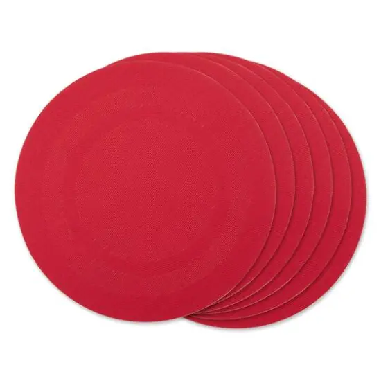 DII&reg; Round Double Frame Placemats, 6ct. White {2}