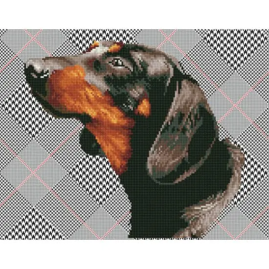 Diamond Dotz&reg; Intermediate Noble Dachsie Diamond Painting Kit {1}
