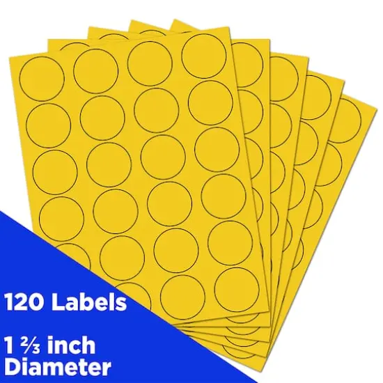 JAM Paper Circle Label Stickers Yellow {4}