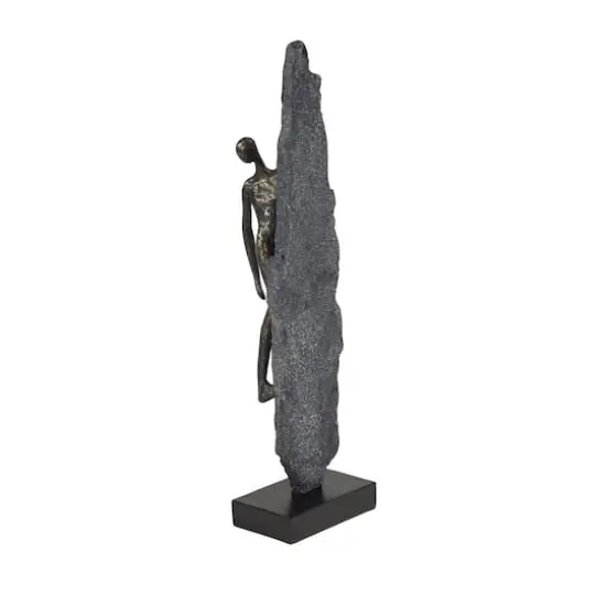 Bronze Resin Industrial Sculpture, Climbing 19" x 6" x 5" {4}