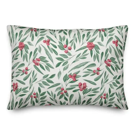 Holly Berries 14x20 Throw Pillow {1}