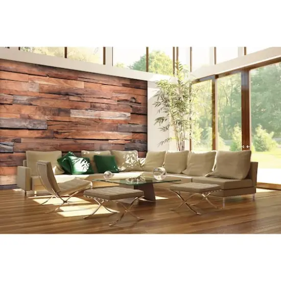 Ideal D&eacute;cor Reclaimed Wood Wall Mural {3}