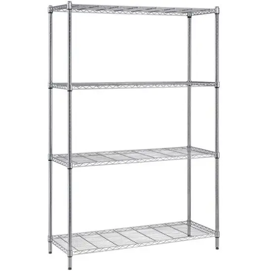 Quantum Storage Systems&reg; 18" x 72" Chrome 4-Shelf Wire Shelving Unit {1}