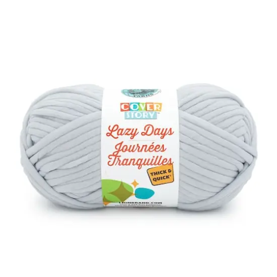 Lion Brand&reg; Cover Story&trade; Lazy Days Thick & Quick&reg; Yarn Pale Grey {1}
