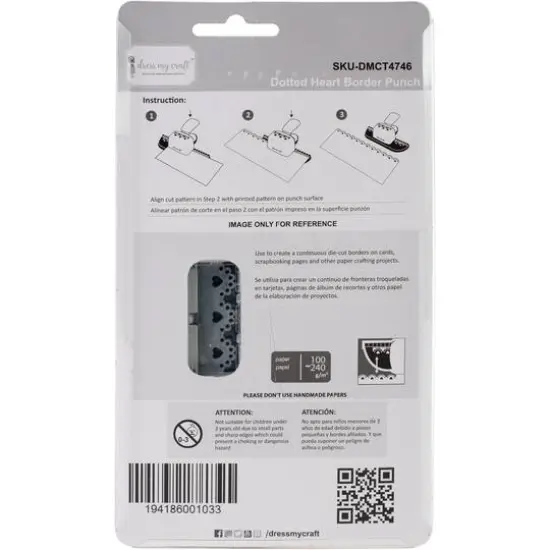 Dress My Craft&reg; Dotted Heart Border Punch {4}