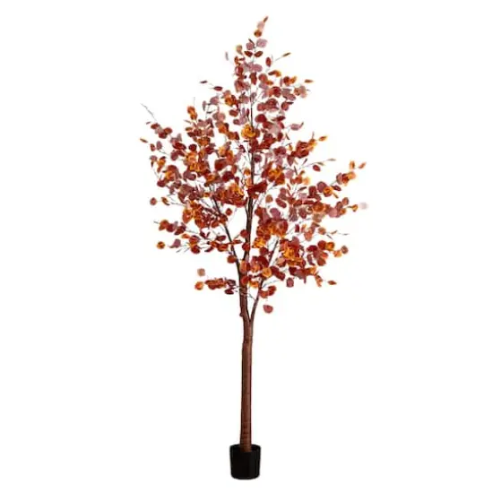 9ft. Pre-Lit Grand Autumn Eucalyptus Artificial Fall Tree with 700 Warm White LED Lights {1}
