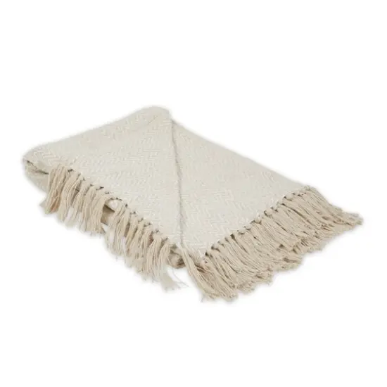 DII&reg; Handloom Chevron Throw Off-White {1}