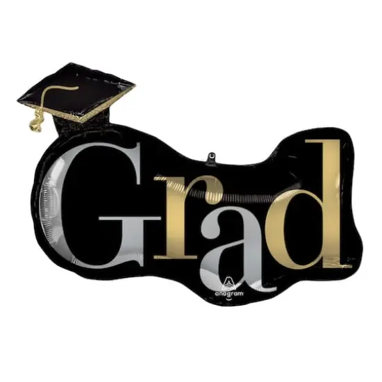 SuperShape&reg; 33" Class Dismissed Grad Foil Balloon {1}