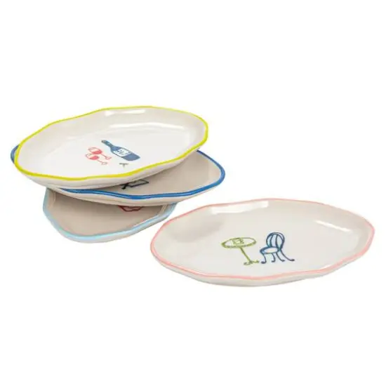 Hello Honey&reg; 5" Hand Painted Stoneware Dish Set {1}