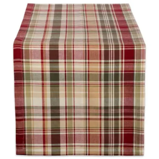 DII&reg; 108" Give Thanks Plaid Table Runner {1}