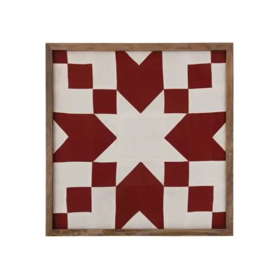 Hello Honey&reg; Framed Cotton Patchwork Fabric Wall D&eacute;cor {1}