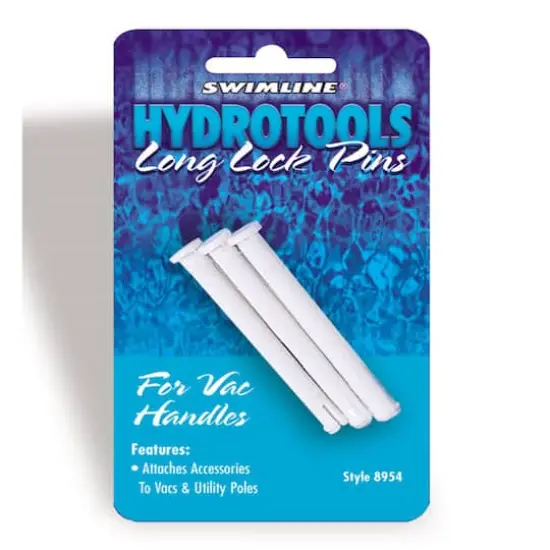 Swim Central 5.5" White Long Lock Pins for Poles & Vacuum Handles for Swimming Pool, 3ct. {1}